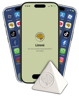 Small Limmi device and app illustration